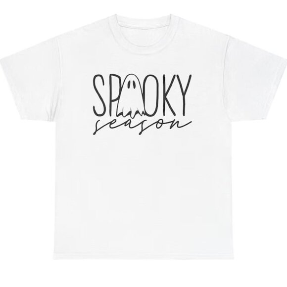 Tops - Spooky Season Tee, Unisex Halloween Ghost Shirt, Graphic Spooky Shirt